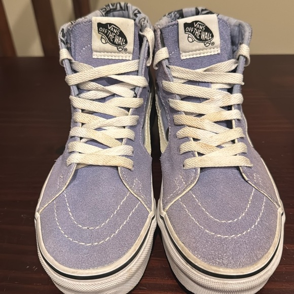 Vans High Top Hi Logo Mix lavender Gray Blue and White Skate Shoes - Picture 6 of 11